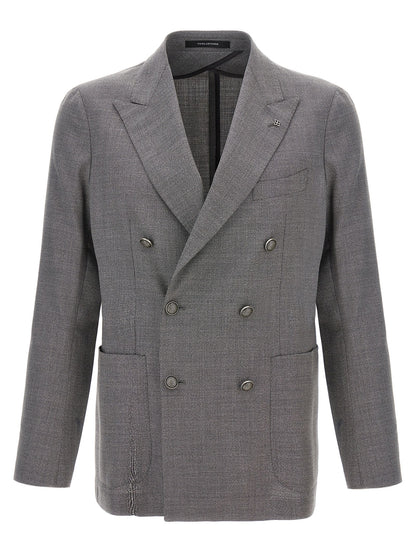 Gray Virgin Wool Blazer