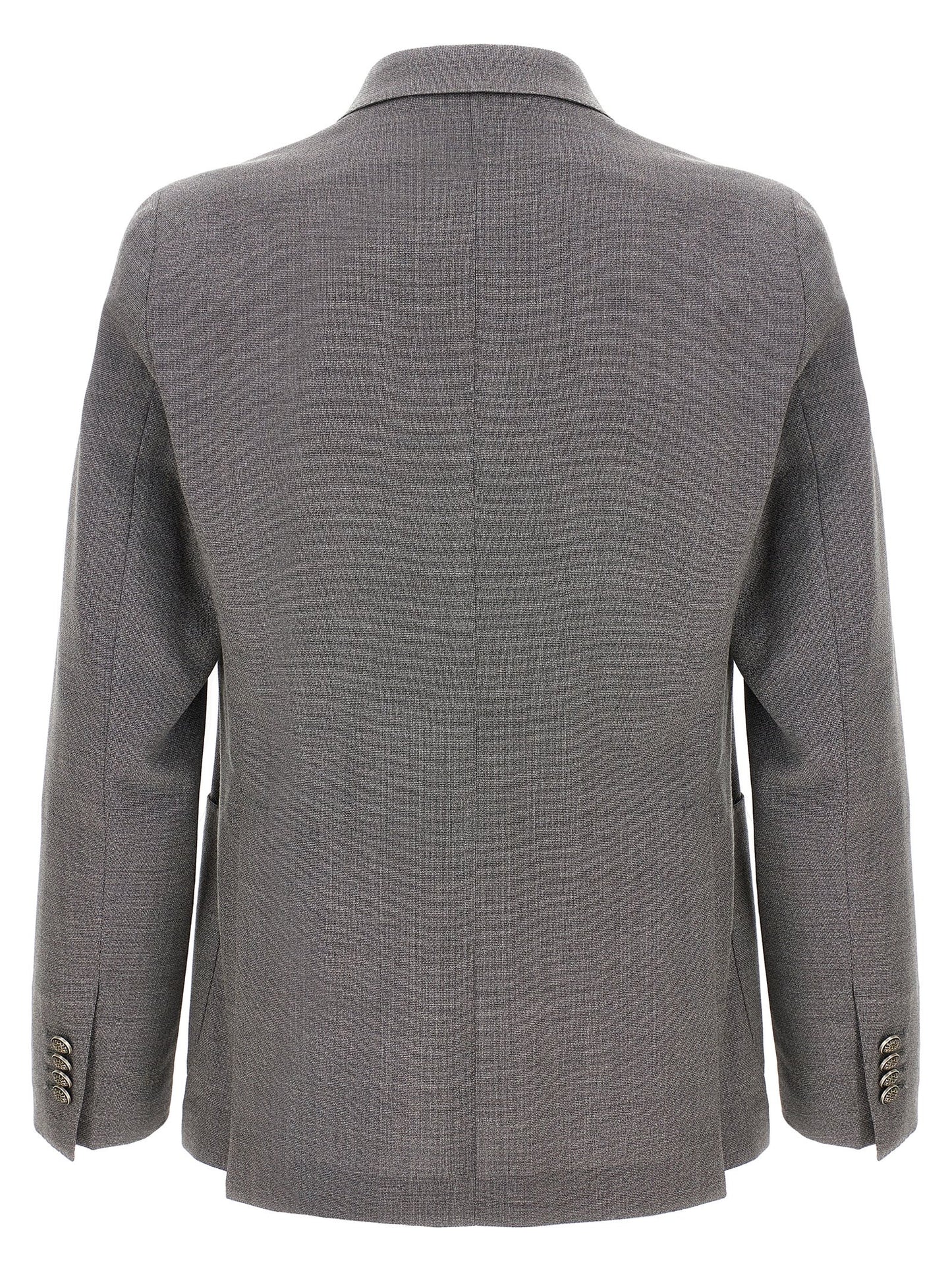 Gray Virgin Wool Blazer
