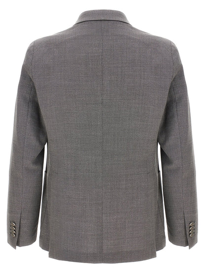 Gray Virgin Wool Blazer