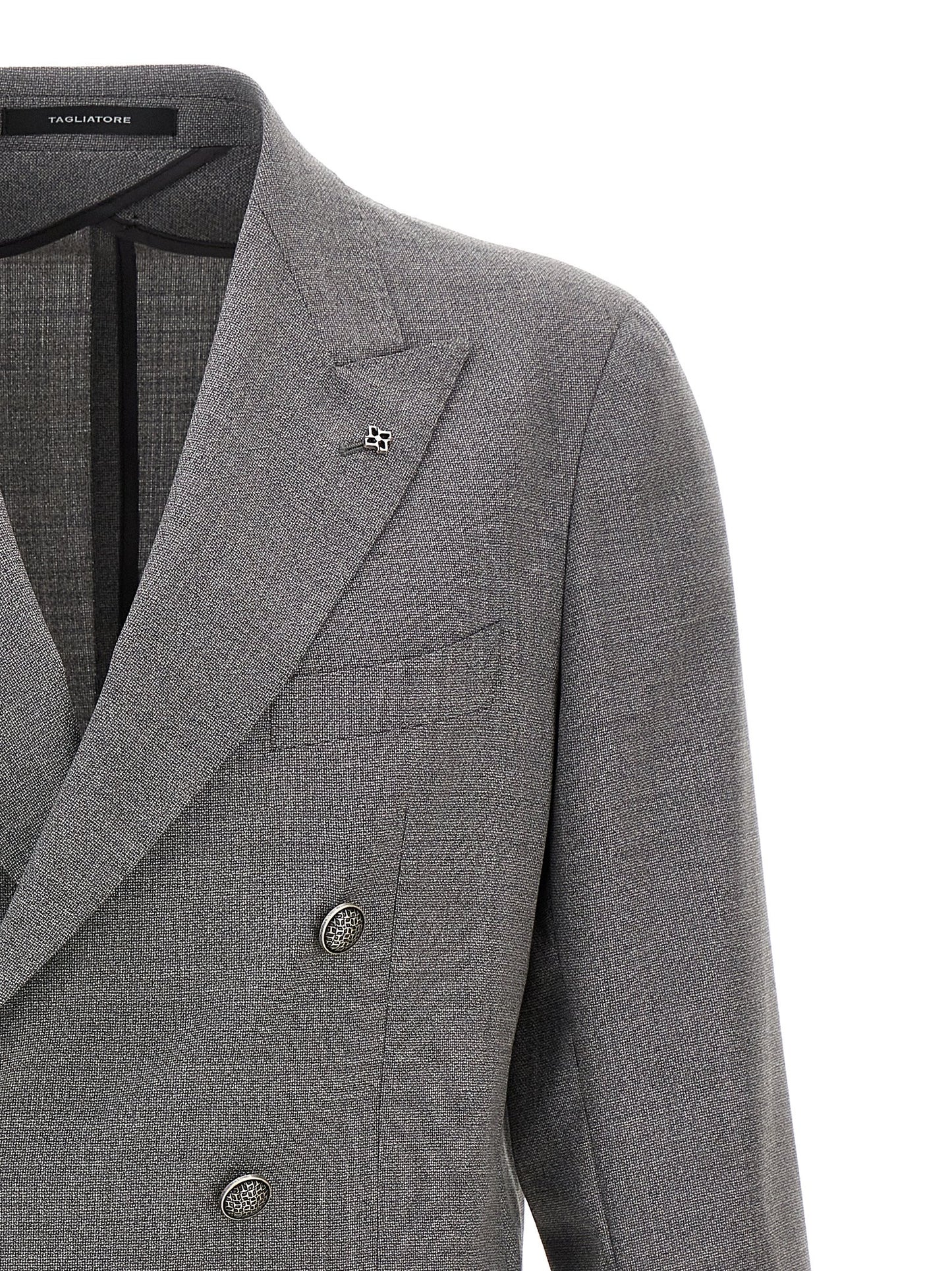 Gray Virgin Wool Blazer