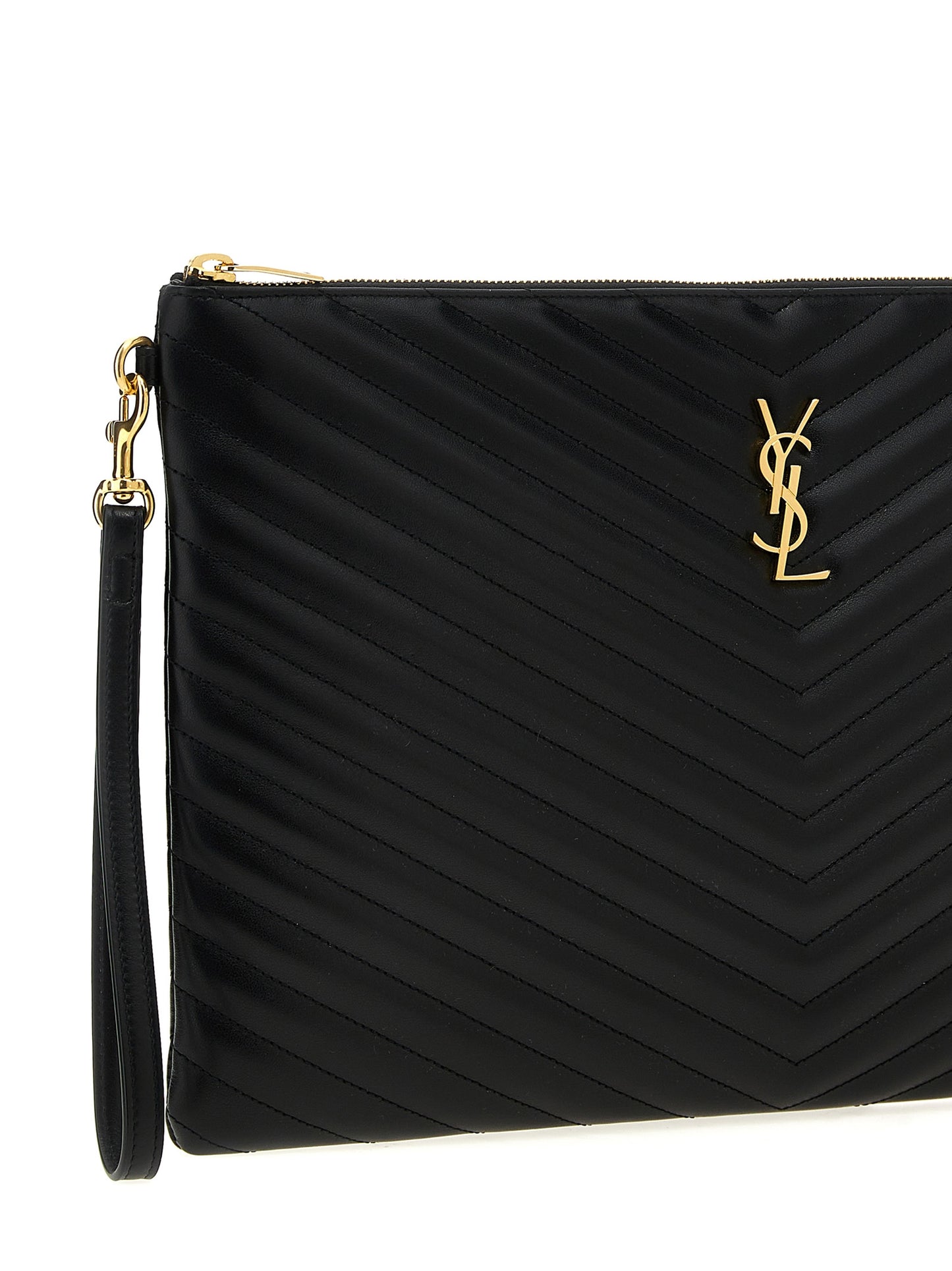 Black Calfskin Clutch Bag