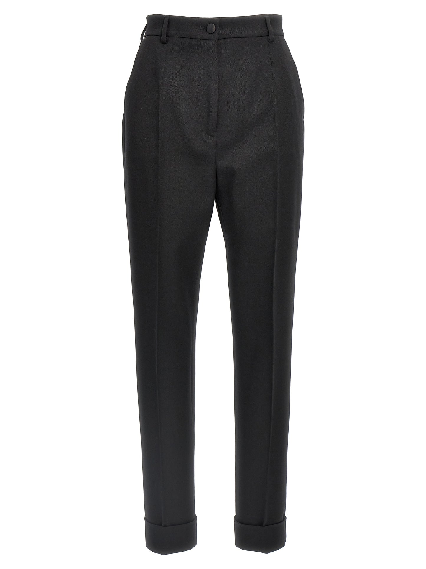 Black Virgin Wool Dress Pants