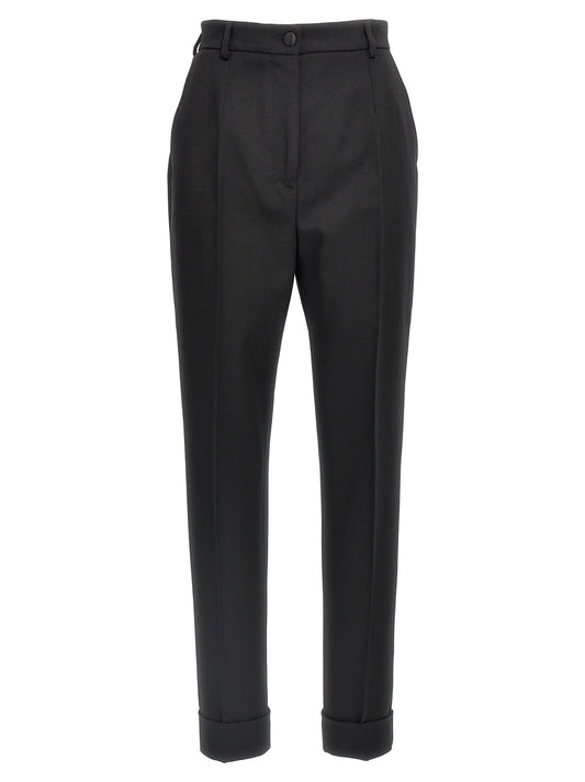 Black Virgin Wool Dress Pants