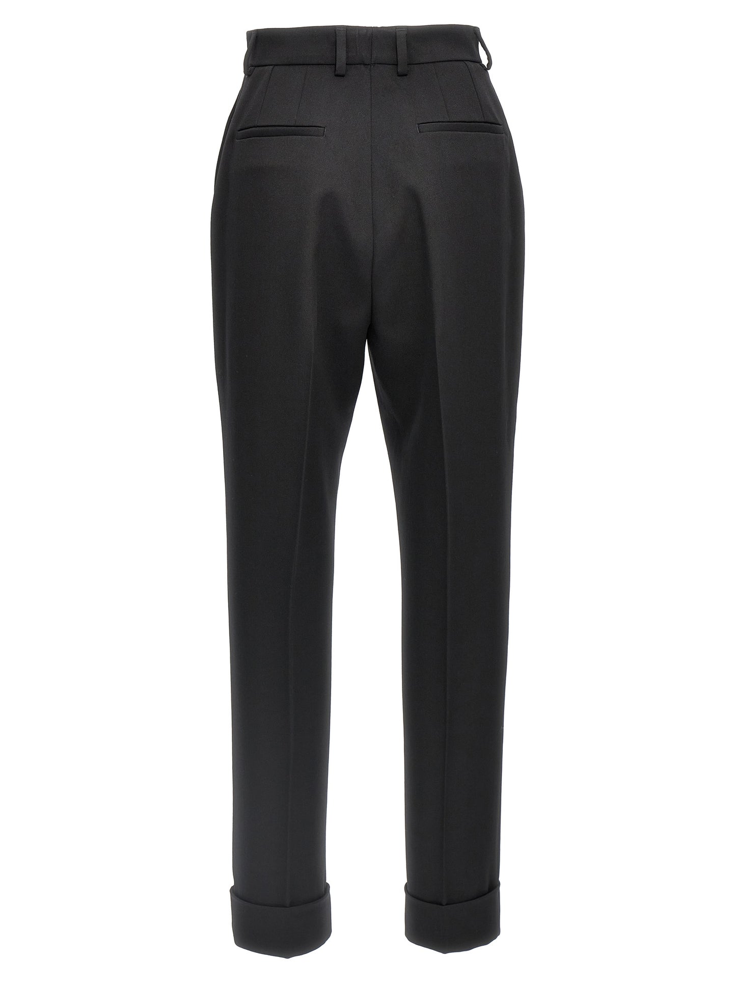 Black Virgin Wool Dress Pants