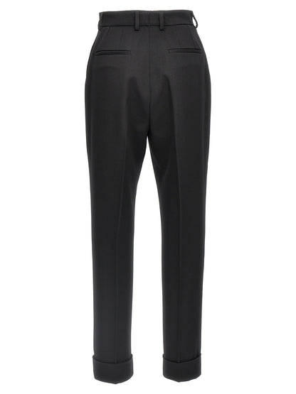 Black Virgin Wool Dress Pants