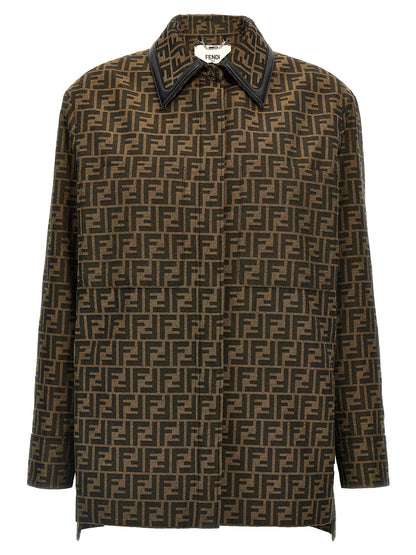 Brown Polyester Leather Jacket