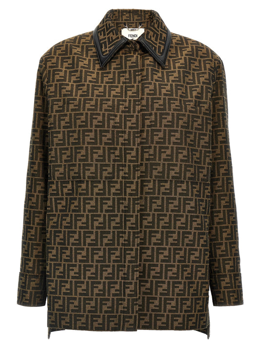 Brown Polyester Leather Jacket