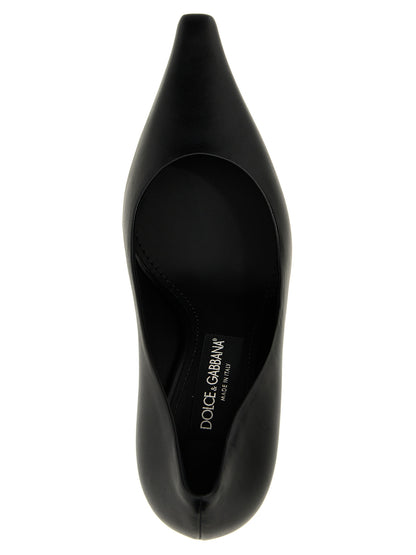 Black Lamb Leather High Heel Pumps