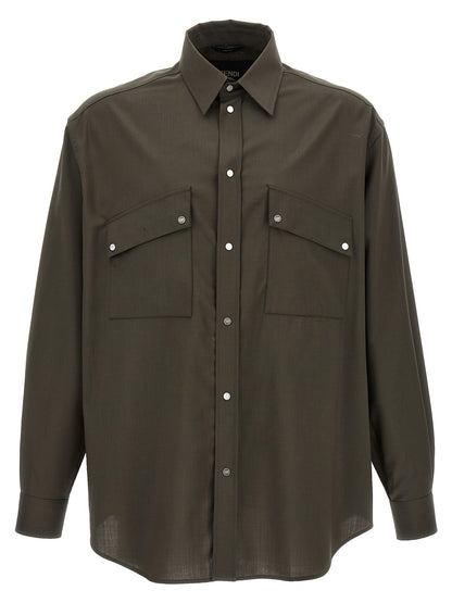 Bicolor Wool Blouse