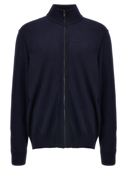 Blue Wool Cardigan