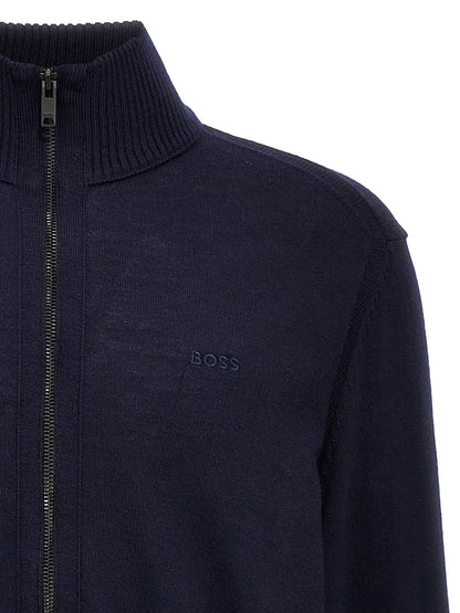 Blue Wool Cardigan