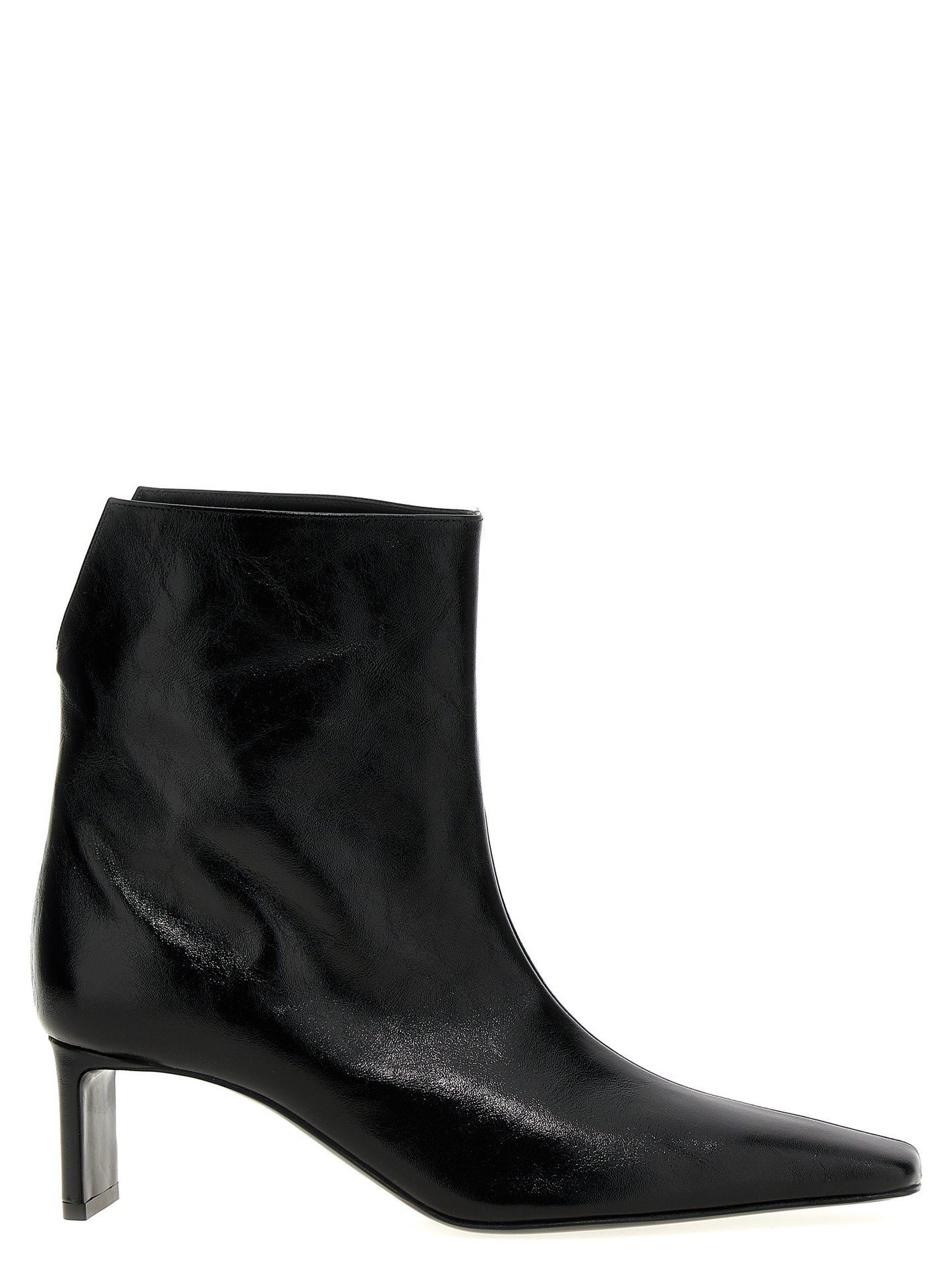 Black Calfskin Ankle Boots