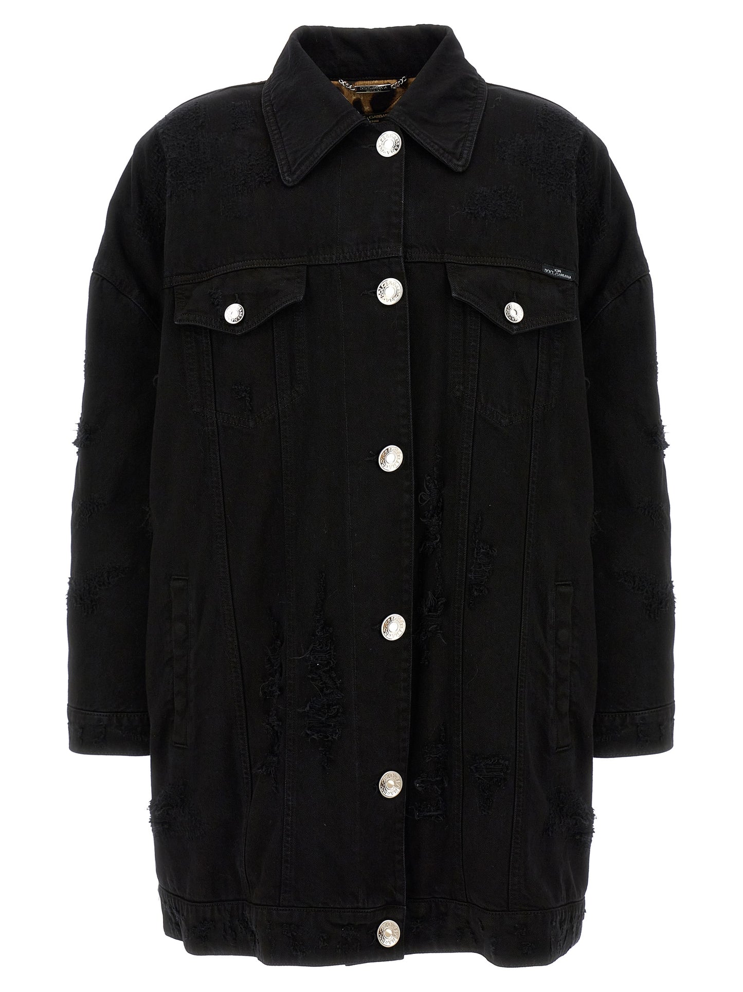 Black Cotton Denim Jacket