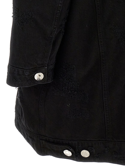 Black Cotton Denim Jacket
