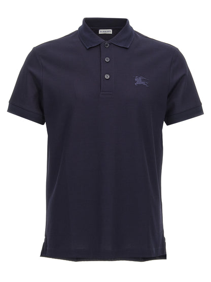 Blue Cotton Polo Shirt