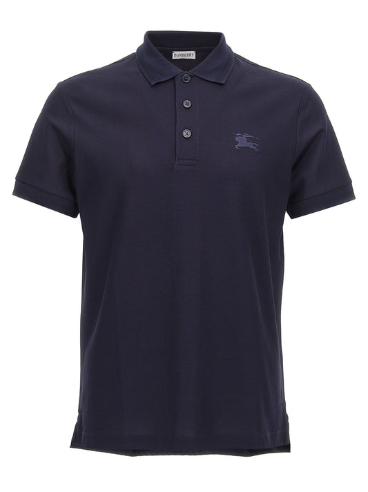 Blue Cotton Polo Shirt