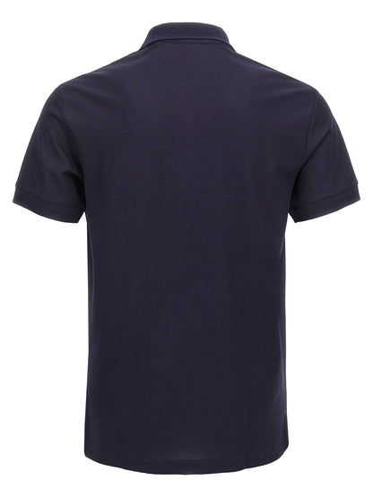 Blue Cotton Polo Shirt