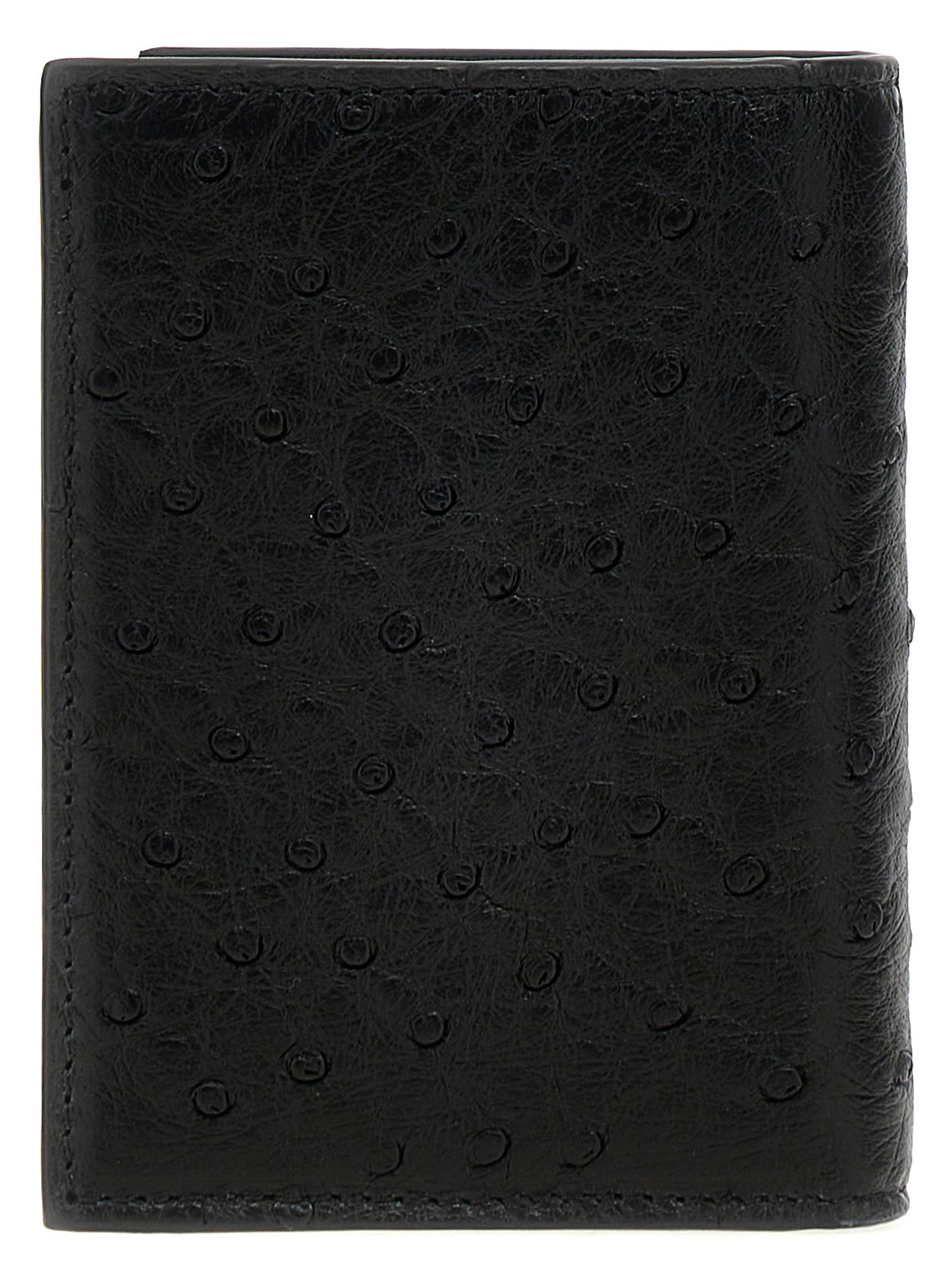 Black Ostrich Skin Cardholder