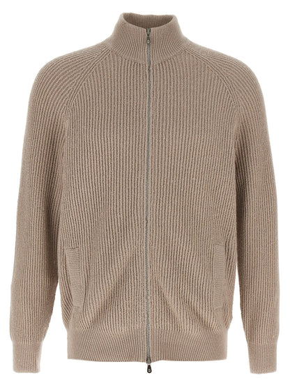 Beige Cotton Cardigan