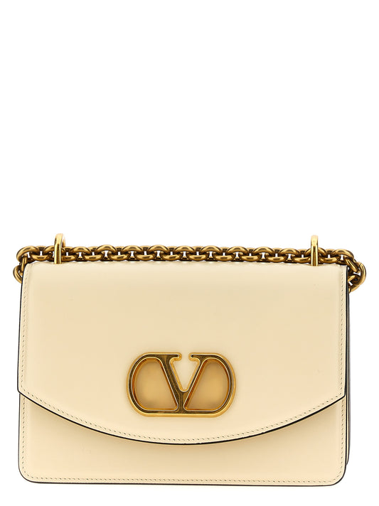 White Calfskin Shoulder Bag