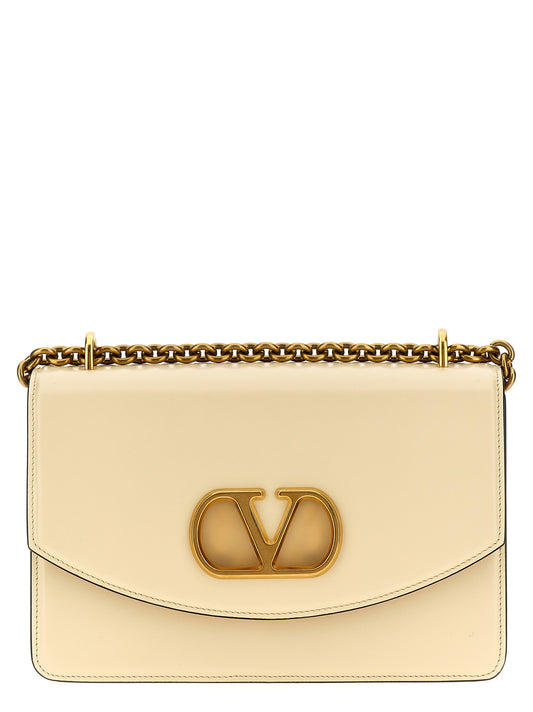 White Calfskin Shoulder Bag