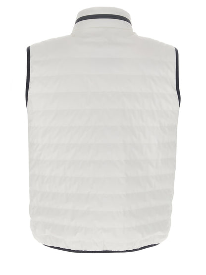 White Polyamide Sleeveless Jacket