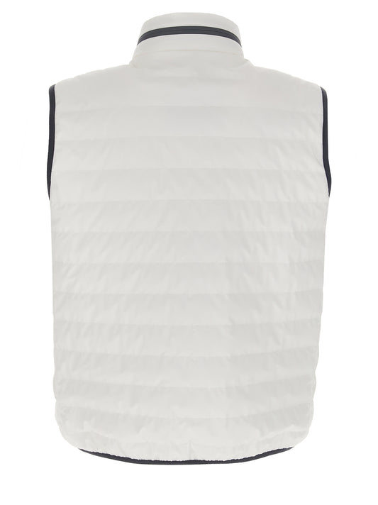 White Polyamide Sleeveless Jacket