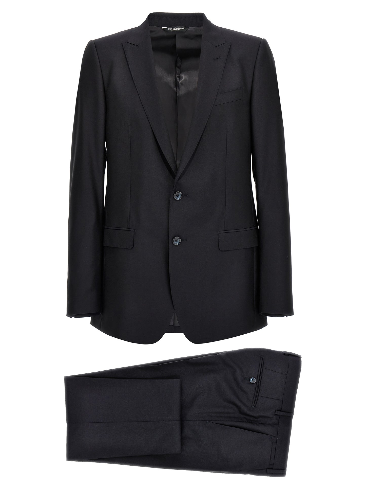Blue Virgin Wool Two-Piece Suit
