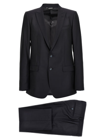 Blue Virgin Wool Two-Piece Suit