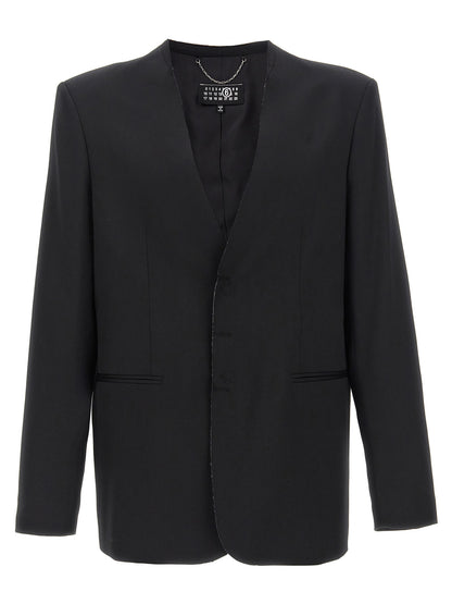 Black Polyester Blazer