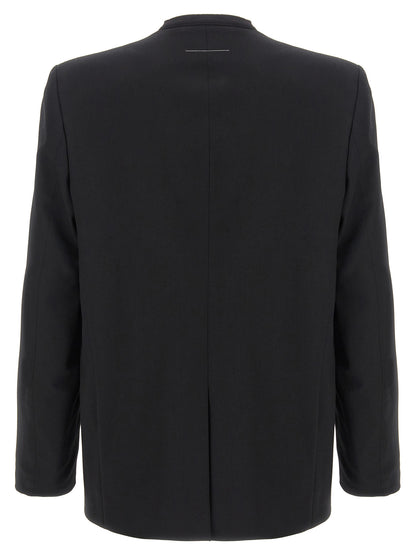 Black Polyester Blazer
