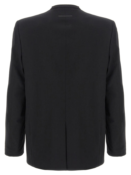 Black Polyester Blazer