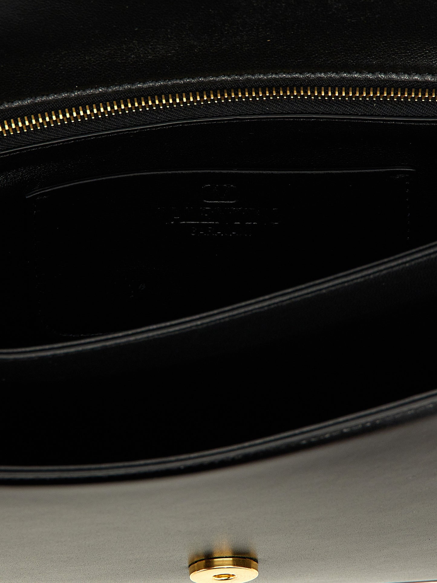 Black Calfskin Shoulder Bag