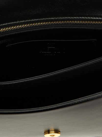 Black Calfskin Shoulder Bag