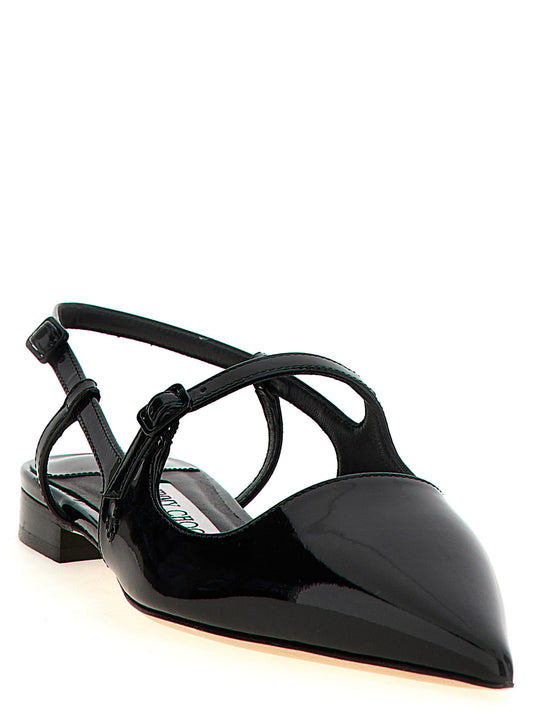 Black Calfskin Ballet Flats