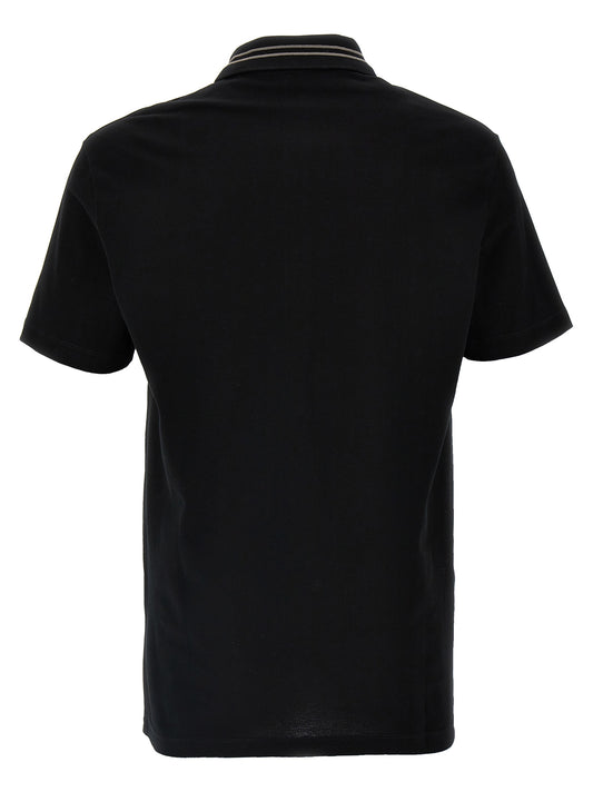 Black Cotton Polo Shirt