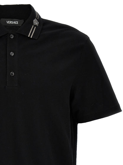 Black Cotton Polo Shirt