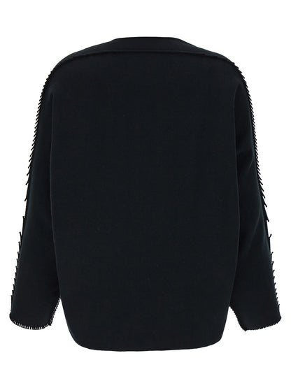 Black Cotton Cardigan