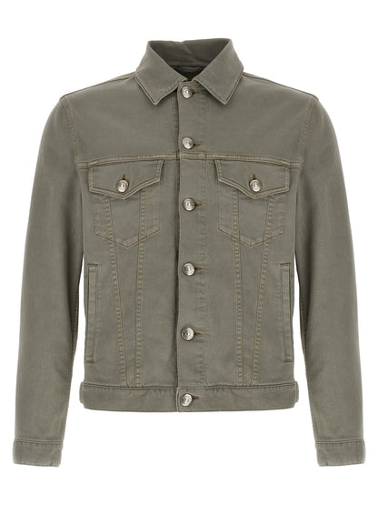 Gray Cotton Denim Jacket