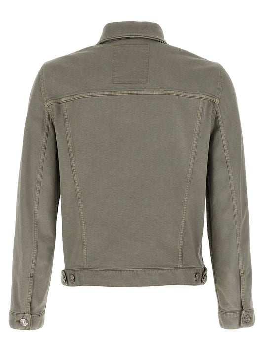 Gray Cotton Denim Jacket