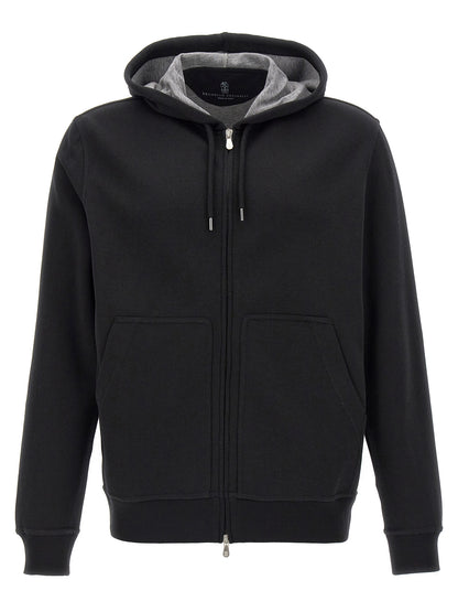 Black Cotton Sweatshirt