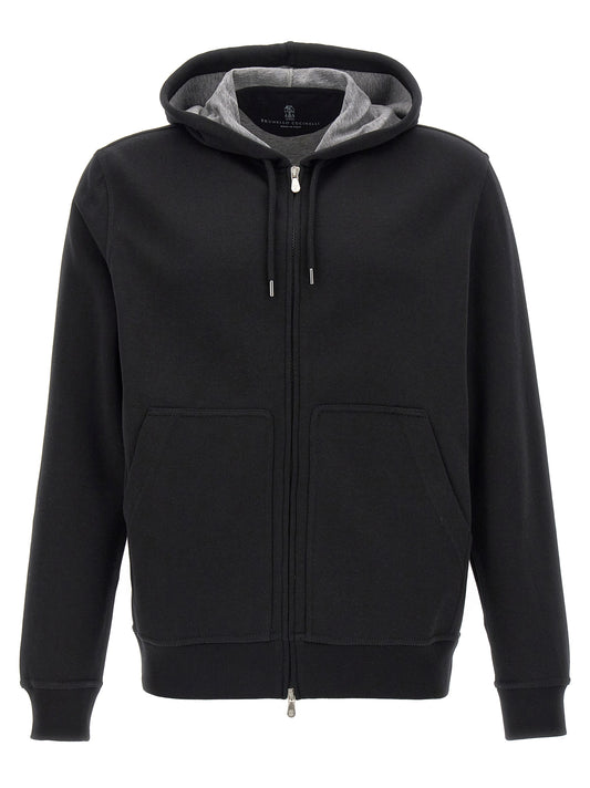 Black Cotton Sweatshirt