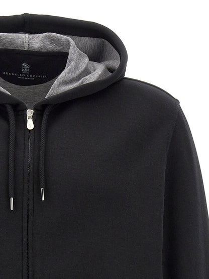 Black Cotton Sweatshirt