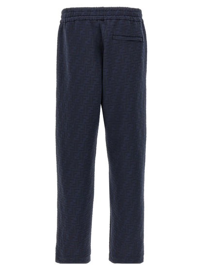 Blue Polyester Joggers (Workout Pants)