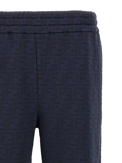 Blue Polyester Joggers (Workout Pants)