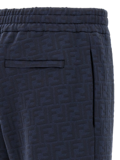 Blue Polyester Joggers (Workout Pants)