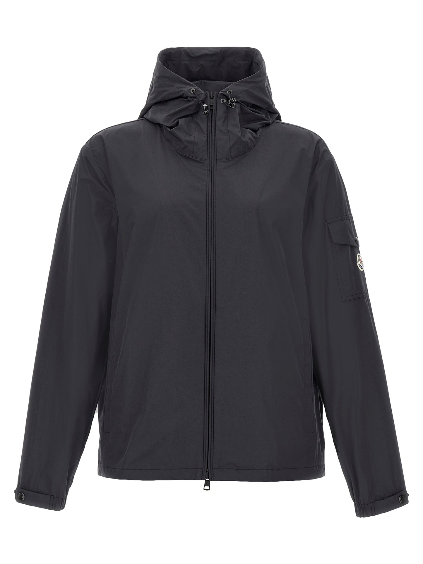 Black Polyester Shell Jacket
