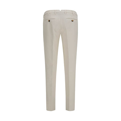 White Cotton Casual Pants