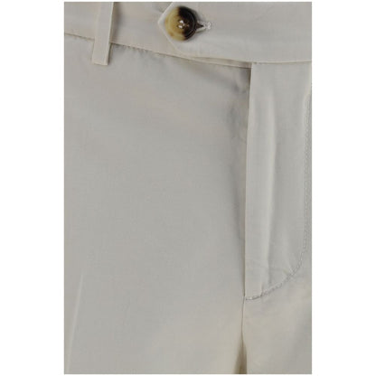 White Cotton Casual Pants
