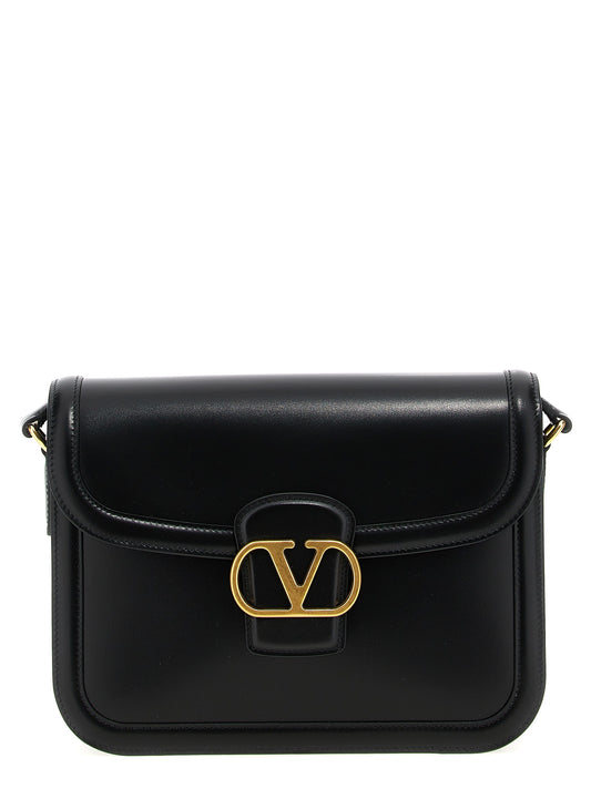 Black Calfskin Shoulder Bag